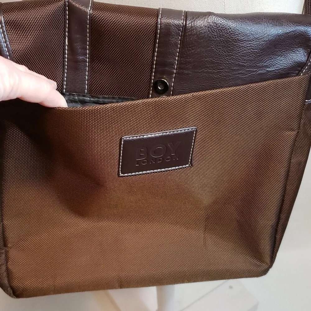 BOY LONDON Messenger Bag Faux Leather and Cordura - Picture 6 of 16